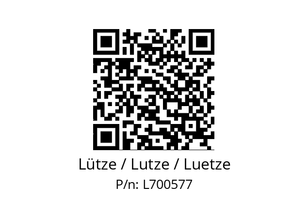   Lütze / Lutze / Luetze L700577