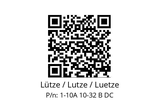   Lütze / Lutze / Luetze 1-10A 10-32 В DC