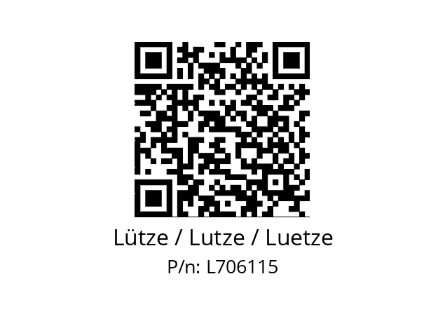   Lütze / Lutze / Luetze L706115