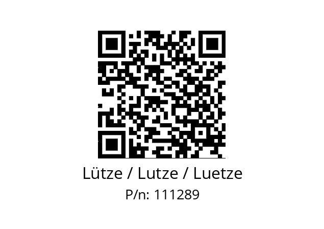   Lütze / Lutze / Luetze 111289