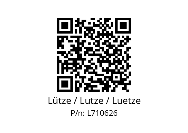   Lütze / Lutze / Luetze L710626