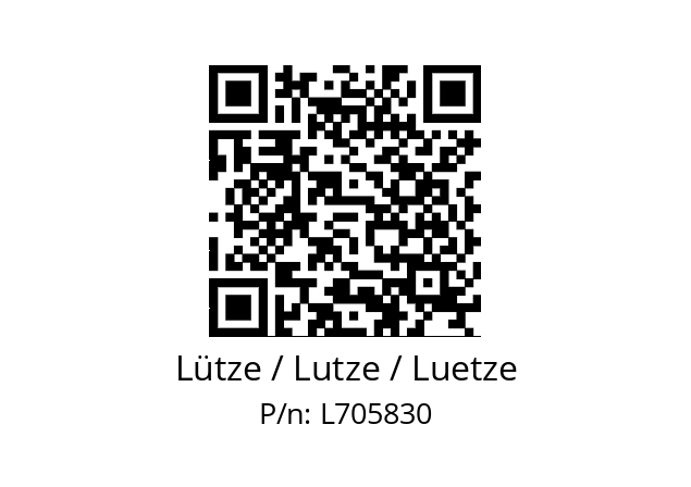   Lütze / Lutze / Luetze L705830