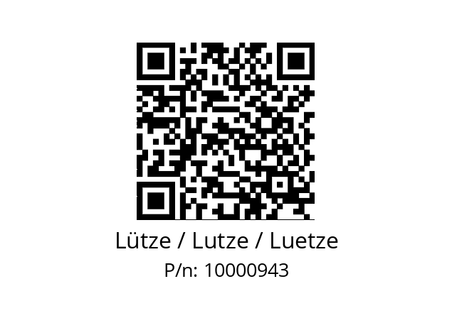   Lütze / Lutze / Luetze 10000943