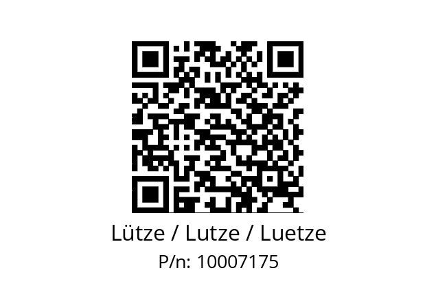   Lütze / Lutze / Luetze 10007175