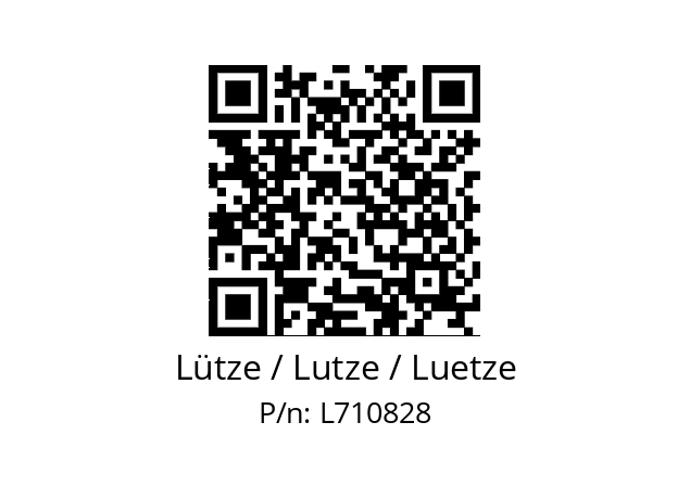   Lütze / Lutze / Luetze L710828