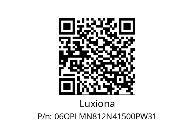   Luxiona 06OPLMN812N41500PW31