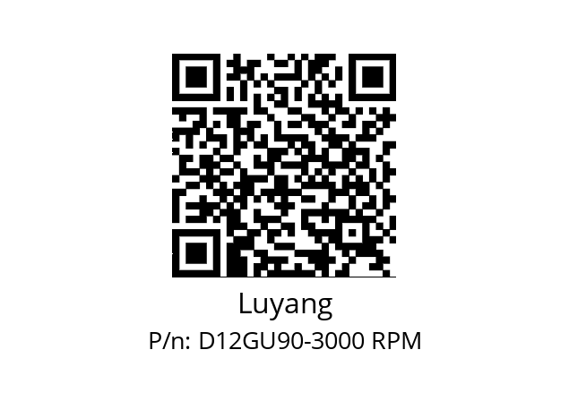   Luyang D12GU90-3000 RPM