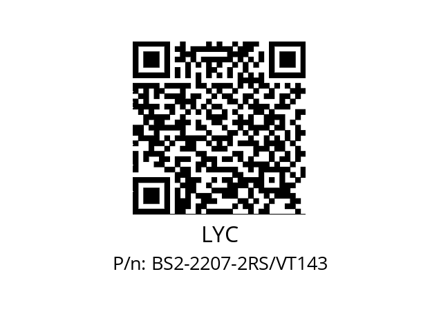   LYC BS2-2207-2RS/VT143