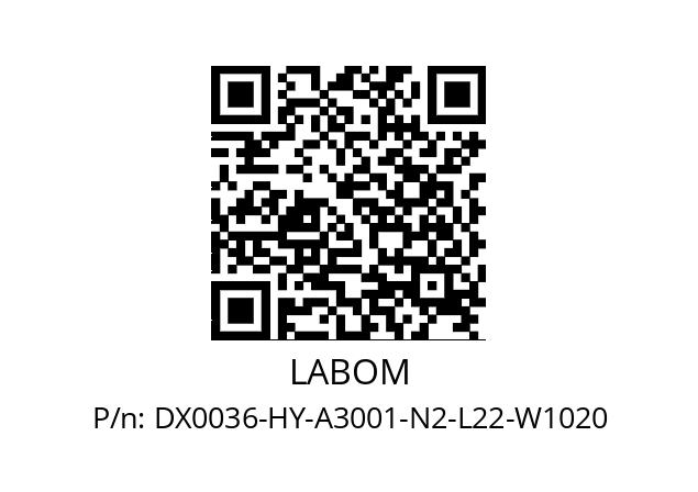   LABOM DX0036-HY-A3001-N2-L22-W1020