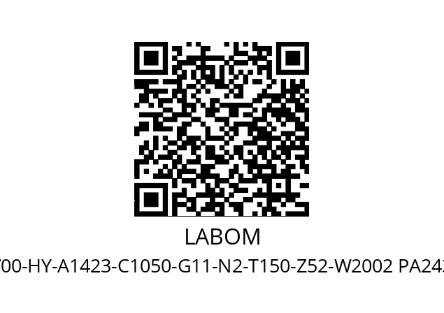   LABOM GA2700-HY-A1423-C1050-G11-N2-T150-Z52-W2002 PA2430-F11-H1