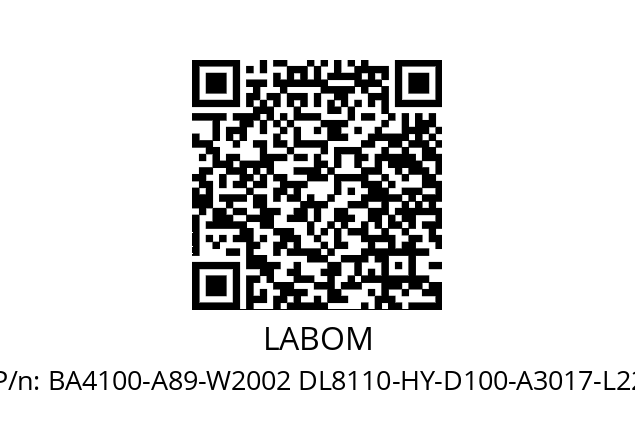   LABOM BA4100-A89-W2002 DL8110-HY-D100-A3017-L22