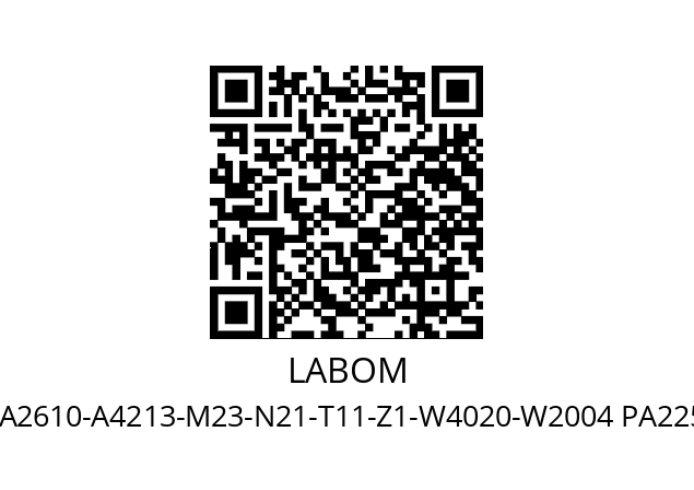   LABOM GA2610-A4213-M23-N21-T11-Z1-W4020-W2004 PA2250-F12