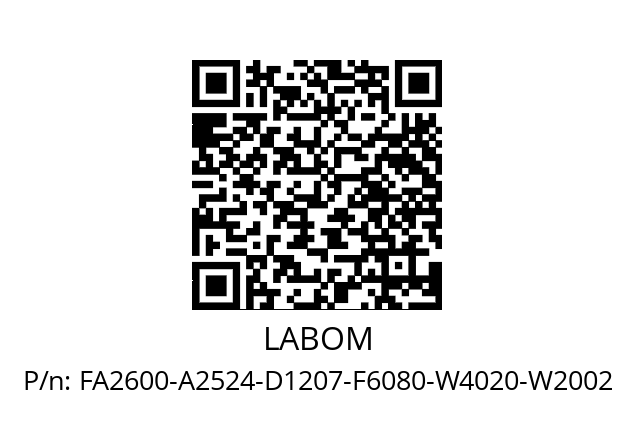   LABOM FA2600-A2524-D1207-F6080-W4020-W2002