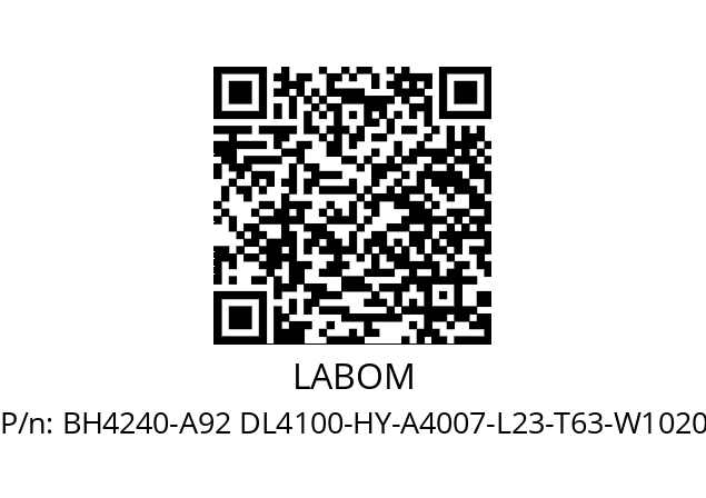   LABOM BH4240-A92 DL4100-HY-A4007-L23-T63-W1020