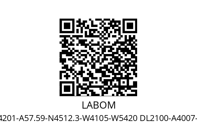   LABOM BR4201-A57.59-N4512.3-W4105-W5420 DL2100-A4007-L23-T63