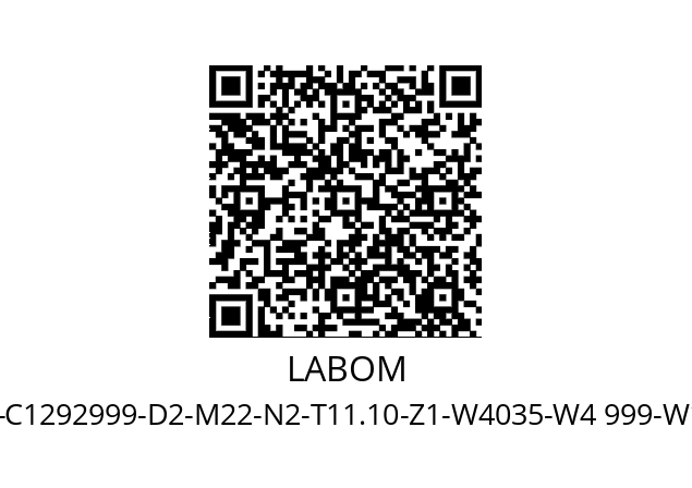   LABOM GA2540-HY06-A141066-C1292999-D2-M22-N2-T11.10-Z1-W4035-W4 999-W1020-W1201 PA2100-F12-H1