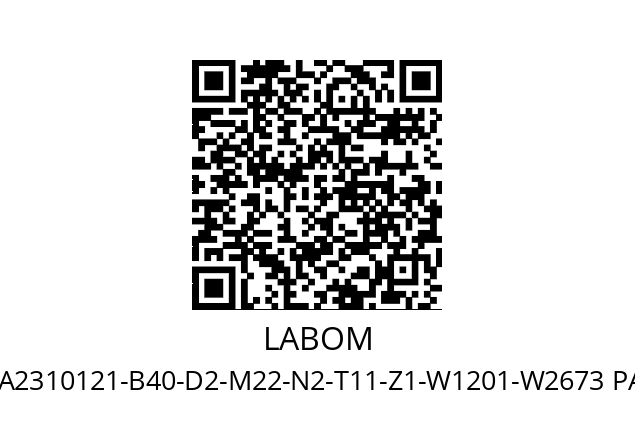   LABOM GA2500-A2310121-B40-D2-M22-N2-T11-Z1-W1201-W2673 PA2100-F12-H1