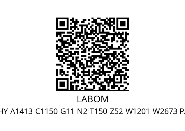   LABOM GA2700-HY-A1413-C1150-G11-N2-T150-Z52-W1201-W2673 PA2430-F12-H1