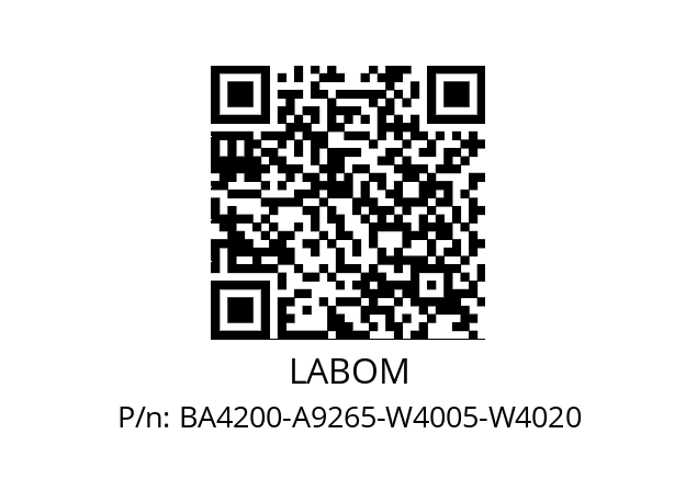   LABOM BA4200-A9265-W4005-W4020