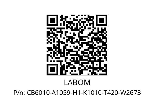   LABOM CB6010-A1059-H1-K1010-T420-W2673