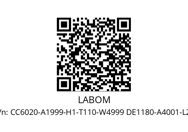   LABOM CC6020-A1999-H1-T110-W4999 DE1180-A4001-L23