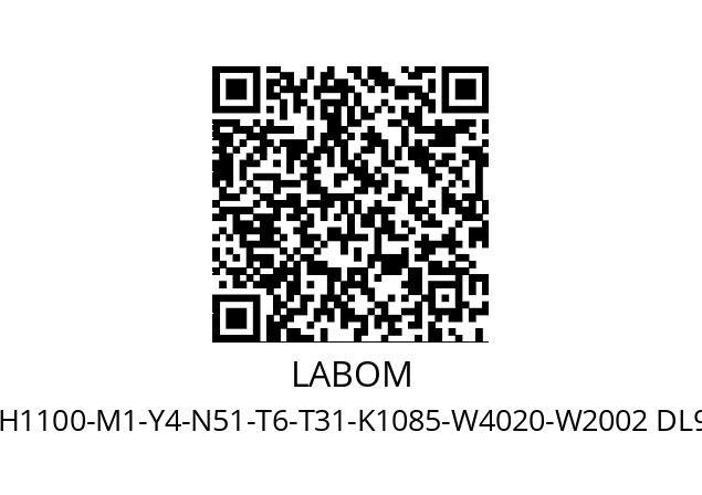   LABOM CV3110-A1059-F80-H1100-M1-Y4-N51-T6-T31-K1085-W4020-W2002 DL9016-HY-E1-G1-A400-L22