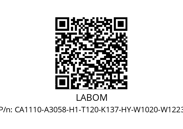   LABOM CA1110-A3058-H1-T120-K137-HY-W1020-W1223