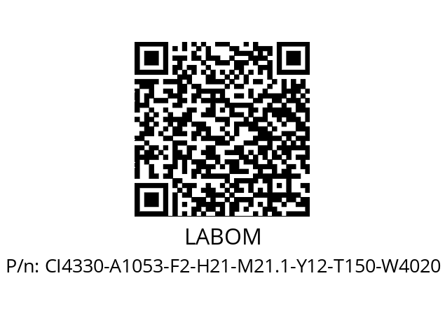   LABOM CI4330-A1053-F2-H21-M21.1-Y12-T150-W4020