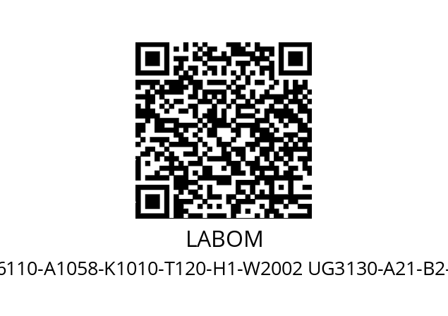   LABOM CE6110-A1058-K1010-T120-H1-W2002 UG3130-A21-B2-C12102