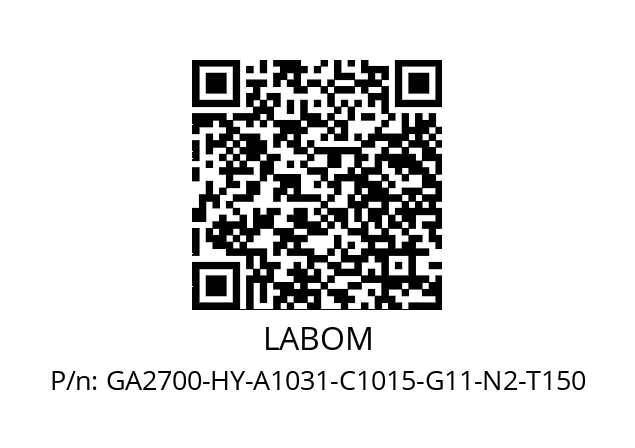   LABOM GA2700-HY-A1031-C1015-G11-N2-T150