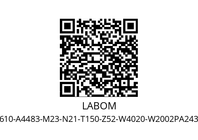   LABOM GA2610-A4483-M23-N21-T150-Z52-W4020-W2002PA2430-F12-H1