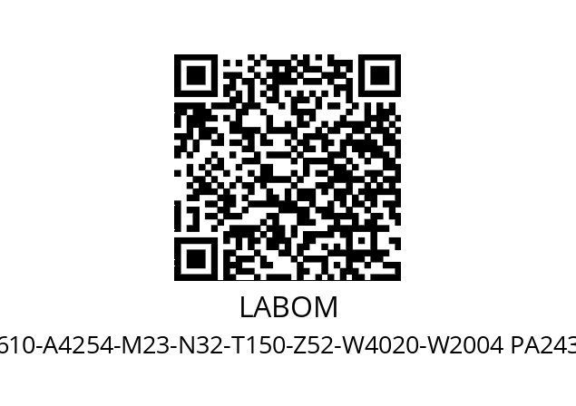   LABOM GA2610-A4254-M23-N32-T150-Z52-W4020-W2004 PA2430-F12-H1