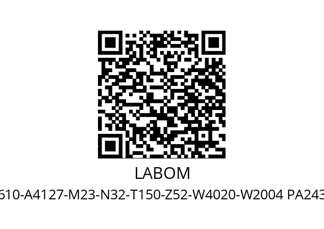   LABOM GA2610-A4127-M23-N32-T150-Z52-W4020-W2004 PA2430-F12-H1