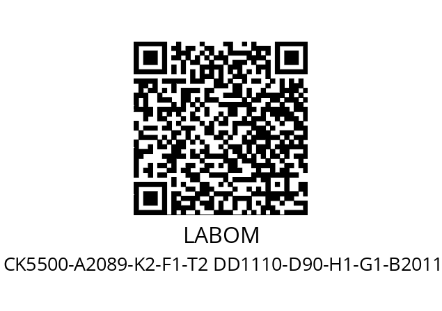   LABOM CK5500-A2089-K2-F1-T2 DD1110-D90-H1-G1-B2011-L23