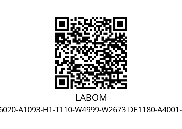   LABOM CC6020-A1093-H1-T110-W4999-W2673 DE1180-A4001-L23-T99