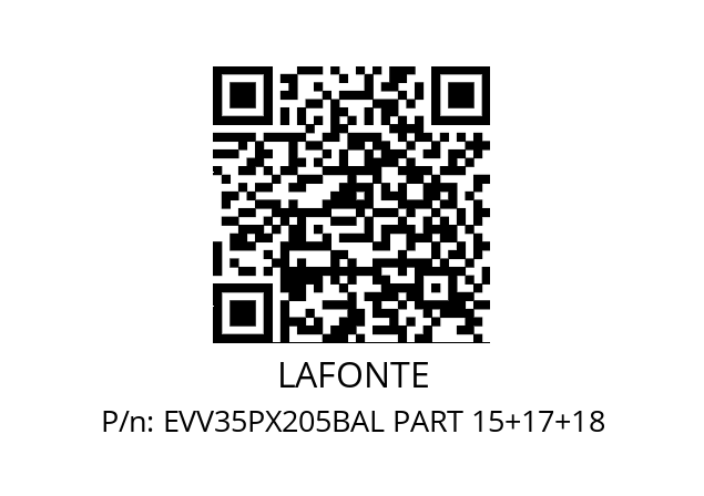   LAFONTE EVV35PX205BAL PART 15+17+18