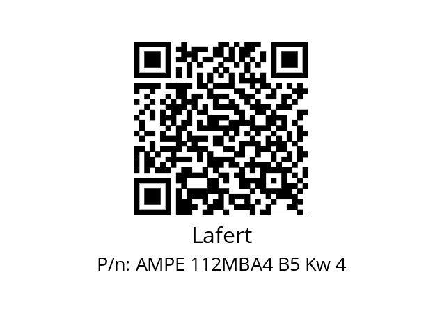   Lafert AMPE 112MBA4 B5 Kw 4