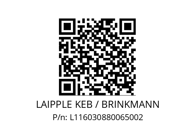   LAIPPLE KEB / BRINKMANN L116030880065002