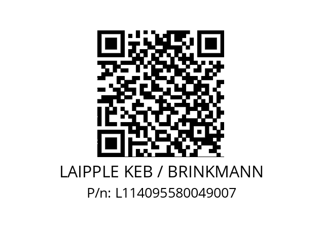   LAIPPLE KEB / BRINKMANN L114095580049007