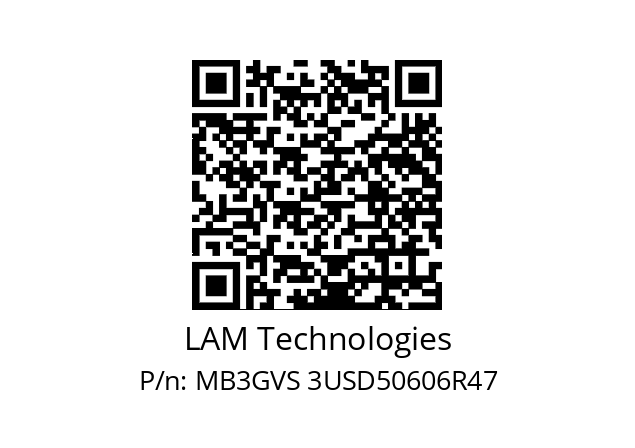   LAM Technologies MB3GVS 3USD50606R47