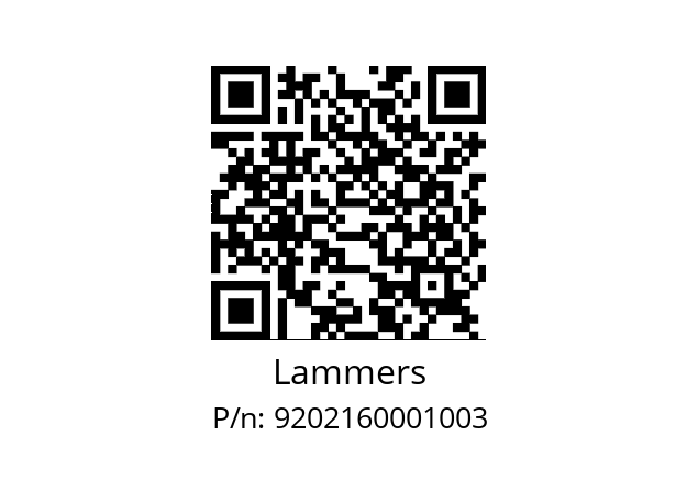   Lammers 9202160001003