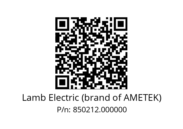   Lamb Electric (brand of AMETEK) 850212.000000