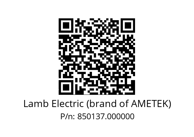   Lamb Electric (brand of AMETEK) 850137.000000