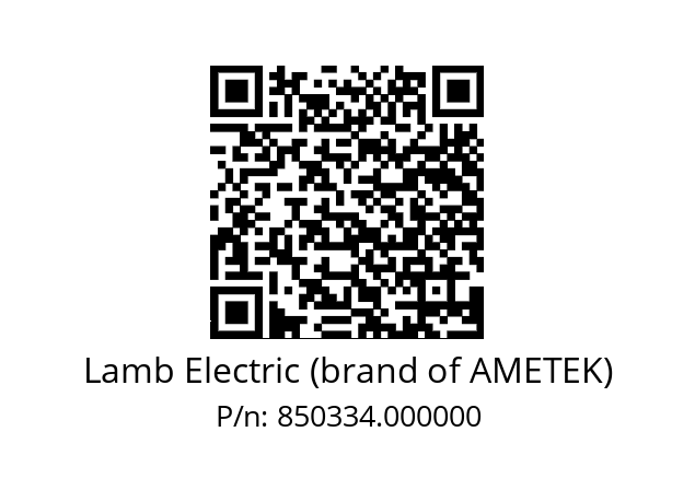   Lamb Electric (brand of AMETEK) 850334.000000