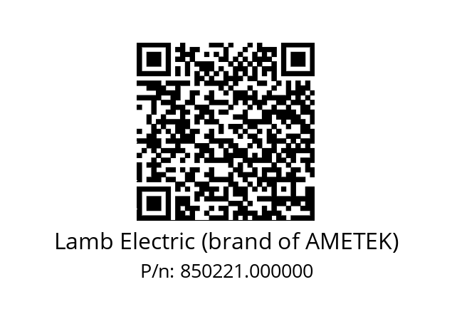   Lamb Electric (brand of AMETEK) 850221.000000