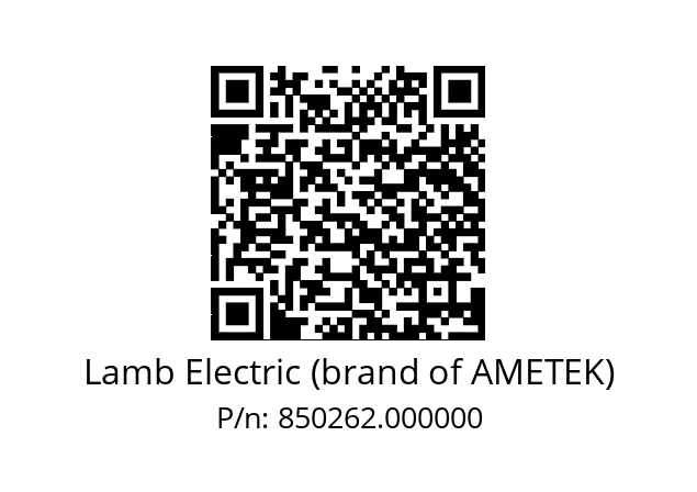   Lamb Electric (brand of AMETEK) 850262.000000