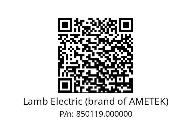   Lamb Electric (brand of AMETEK) 850119.000000