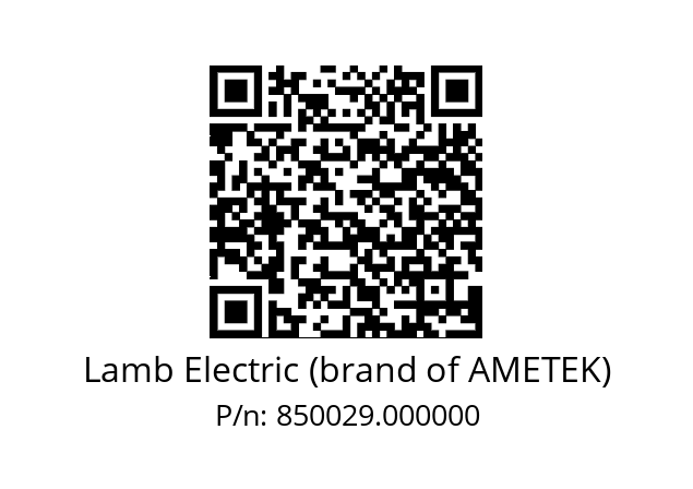   Lamb Electric (brand of AMETEK) 850029.000000