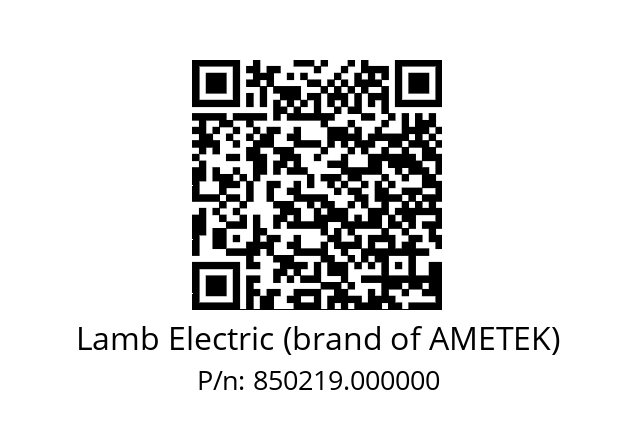   Lamb Electric (brand of AMETEK) 850219.000000