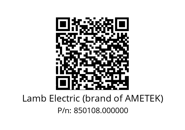   Lamb Electric (brand of AMETEK) 850108.000000